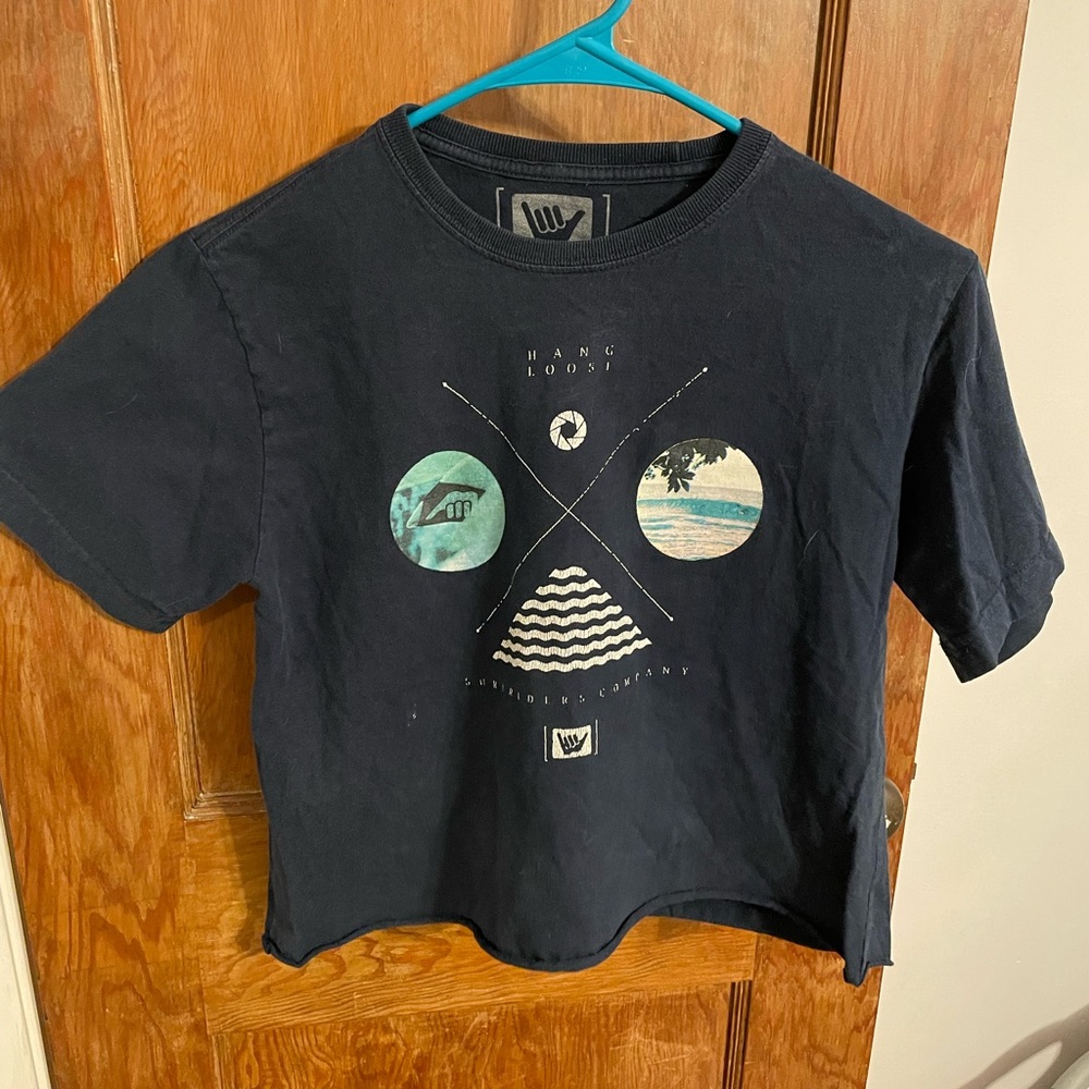 Navy Blue Hang loose crop top